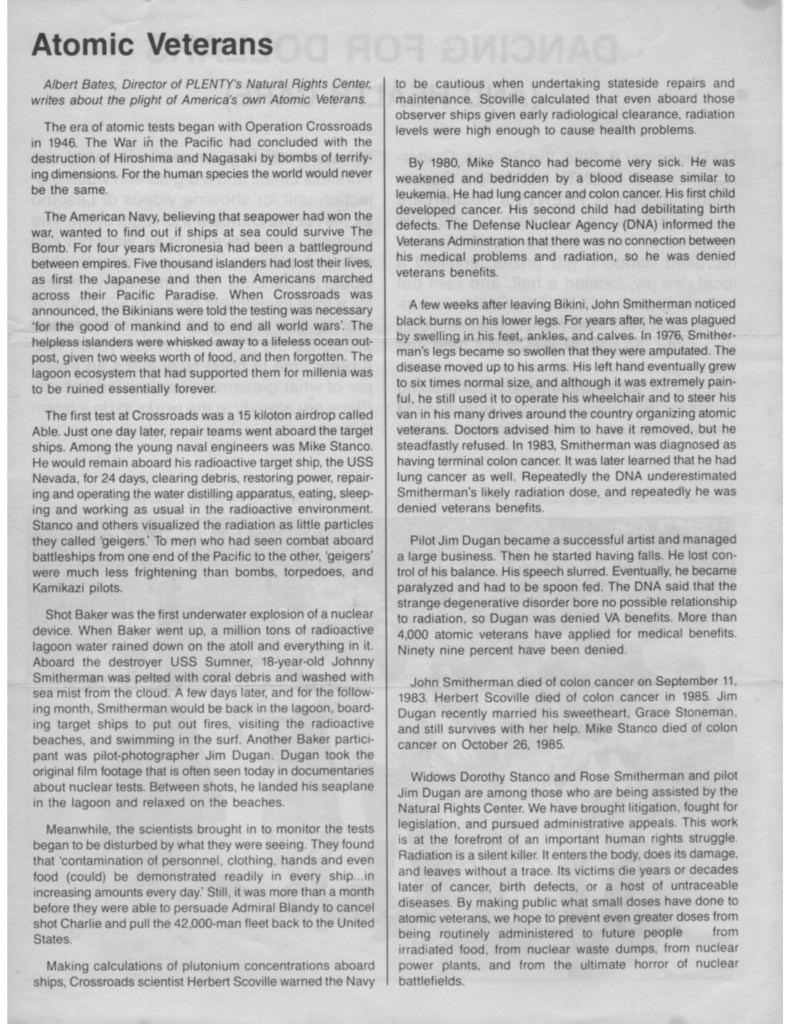 Albert Bates, Jenna Hutchens, Jerry Hutchens, John Smitherman, Jose Ramirez, Loretta Afraid of Bear Cook, Tom Cook, 1986, Guatemala, Lesotho, Mexico, Pine Ridge, Community Gardens, Food Security, Medical Relief, Music, Refugees