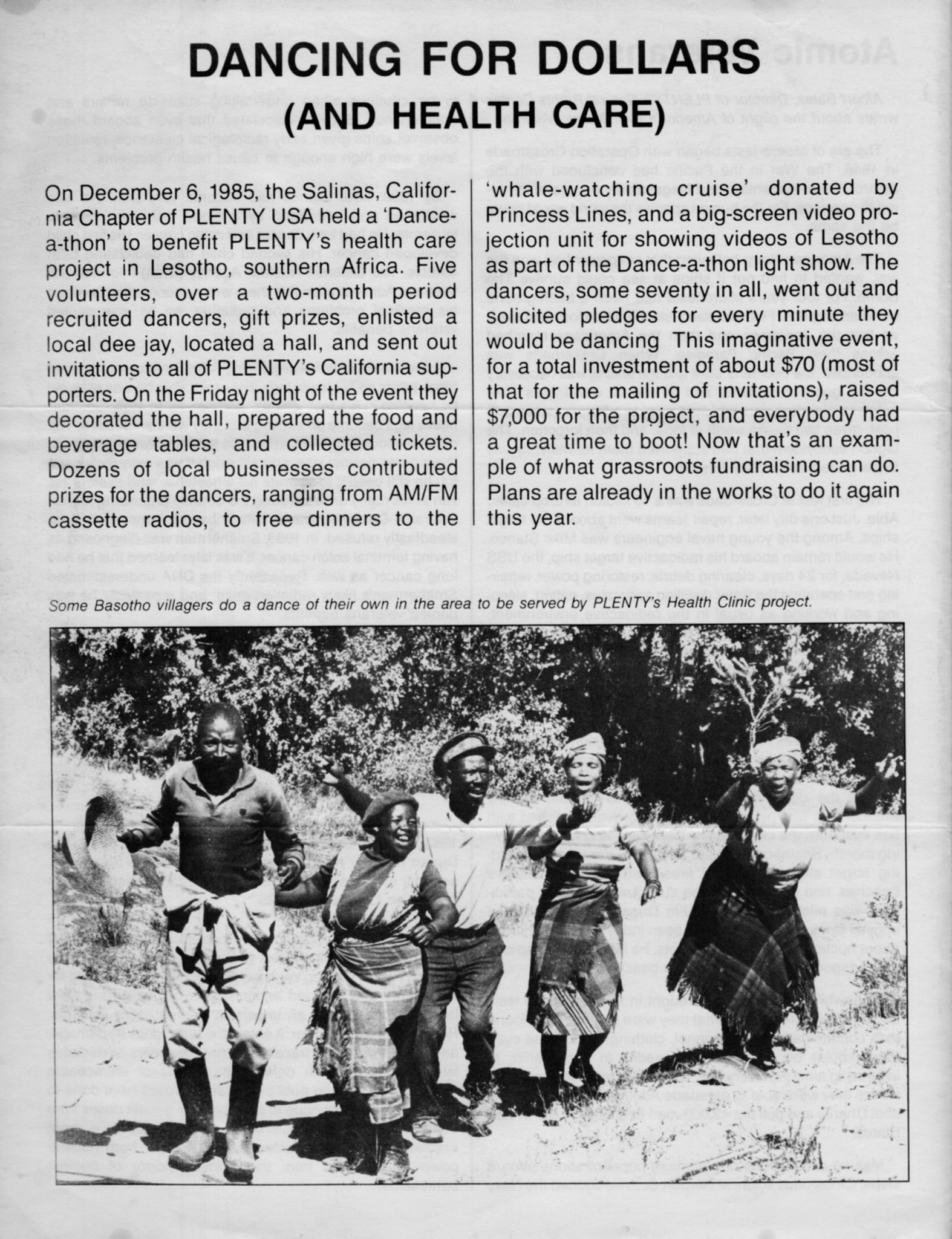 Albert Bates, Jenna Hutchens, Jerry Hutchens, John Smitherman, Jose Ramirez, Loretta Afraid of Bear Cook, Tom Cook, 1986, Guatemala, Lesotho, Mexico, Pine Ridge, Community Gardens, Food Security, Medical Relief, Music, Refugees