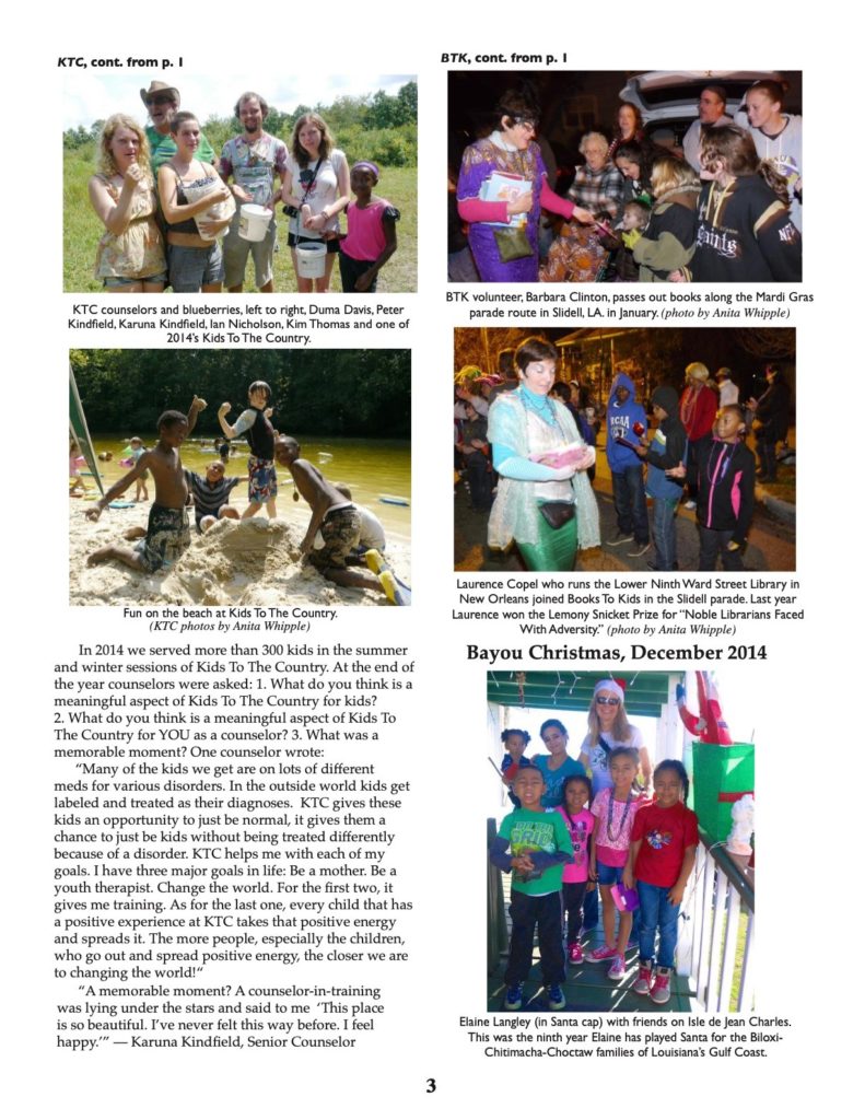 Agustín Xoquic, Carol Nelson, Chuck Haren, Don Nelson, Duma Davis, Elaine Stampalia, Elena Xoquic, Ian Nicholson, Jim Selin, Karen Heikkala, Kim Thomas, Louie Eberle, Maria Eberle, Mark Miller, Milo Yellow Hair, Miriam Iquique, Peter Kindfield, Tom Cook, Walter Yellow Hair, 2015, Belize, El Salvador, Louisiana, Pine Ridge, Books To Kids, Community Gardens, Food Security, Karen's Soy Nutrition, Kids to the Country, Plenty Belize, Solar Electricity